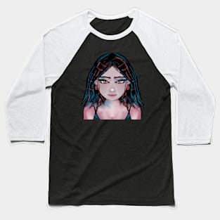 Anime girl portrait Baseball T-Shirt